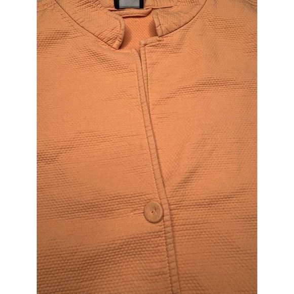 Eileen Fisher Orange Jacket Medium Pockets Lightweight blemish career - Picture 5 of 6